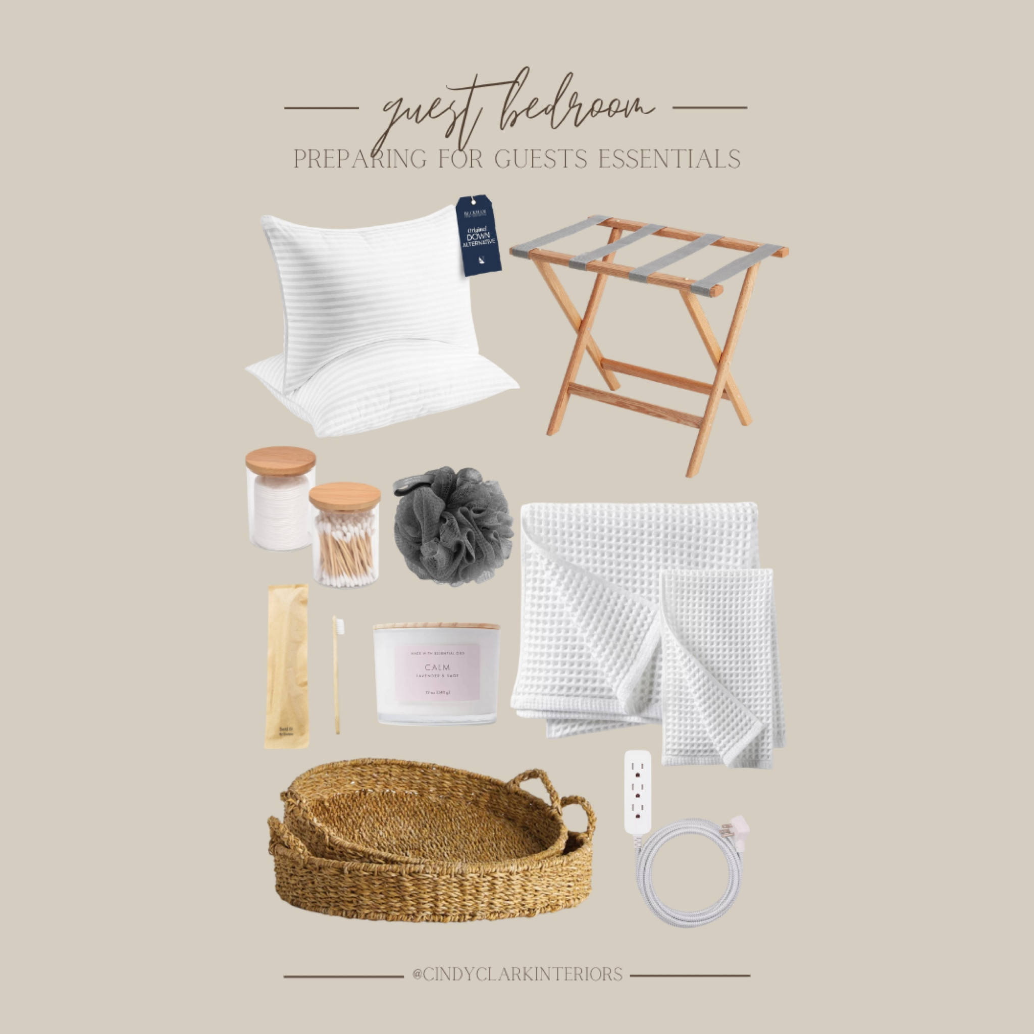 Guest essentials! Do you have guests often? With family out of town, we get them frequently and I always like to have a basket full of necessities to help welcome them. We always keep a luggage rack in the guest room for any suitcases or bags, and a fresh set of towels for them too! Linking some of my favorites here! 

#LTKstyletip #LTKhome