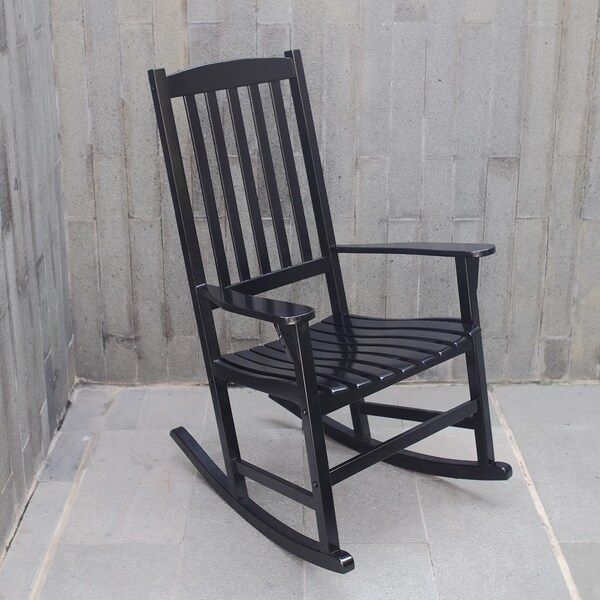 Cambridge Casual Alston Porch Rocking Chair - Black | Bed Bath & Beyond