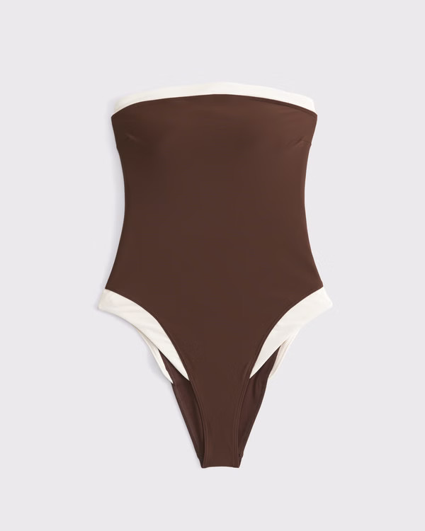 Curve Love A&F Marina One-Piece Swimsuit | Abercrombie & Fitch (US)