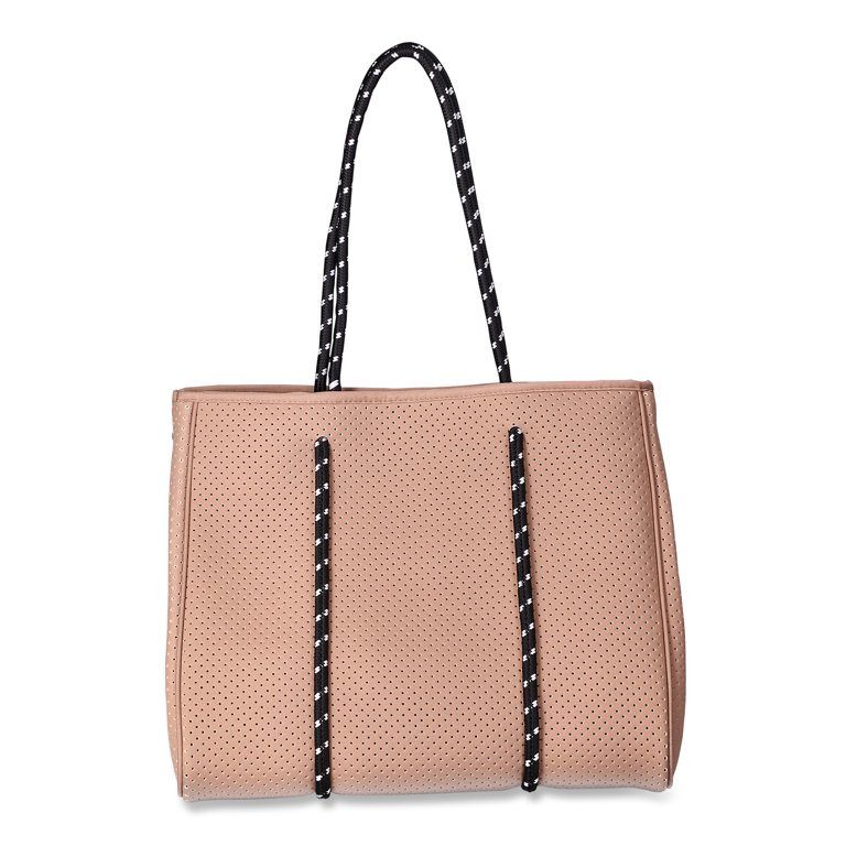 No Boundaries Juniors' Neoprene Beach Tote with Removable Pouch, Clay - Walmart.com | Walmart (US)