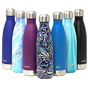 MIRA 17 Oz Stainless Steel Vacuum Insulated Water Bottle | Double Walled Cola Shape Thermos | 24 ... | Amazon (US)