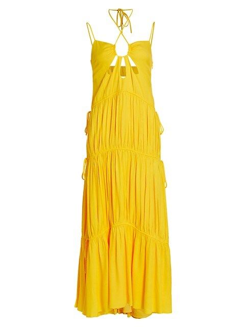 Lina Tiered Open-Back Maxi Dress | Saks Fifth Avenue