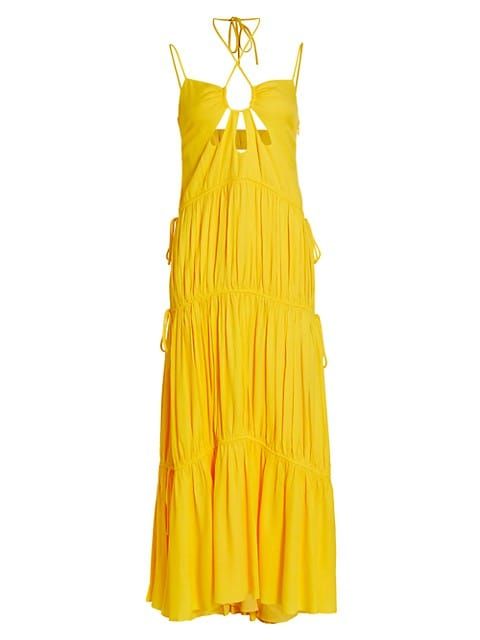Lina Tiered Open-Back Maxi Dress | Saks Fifth Avenue