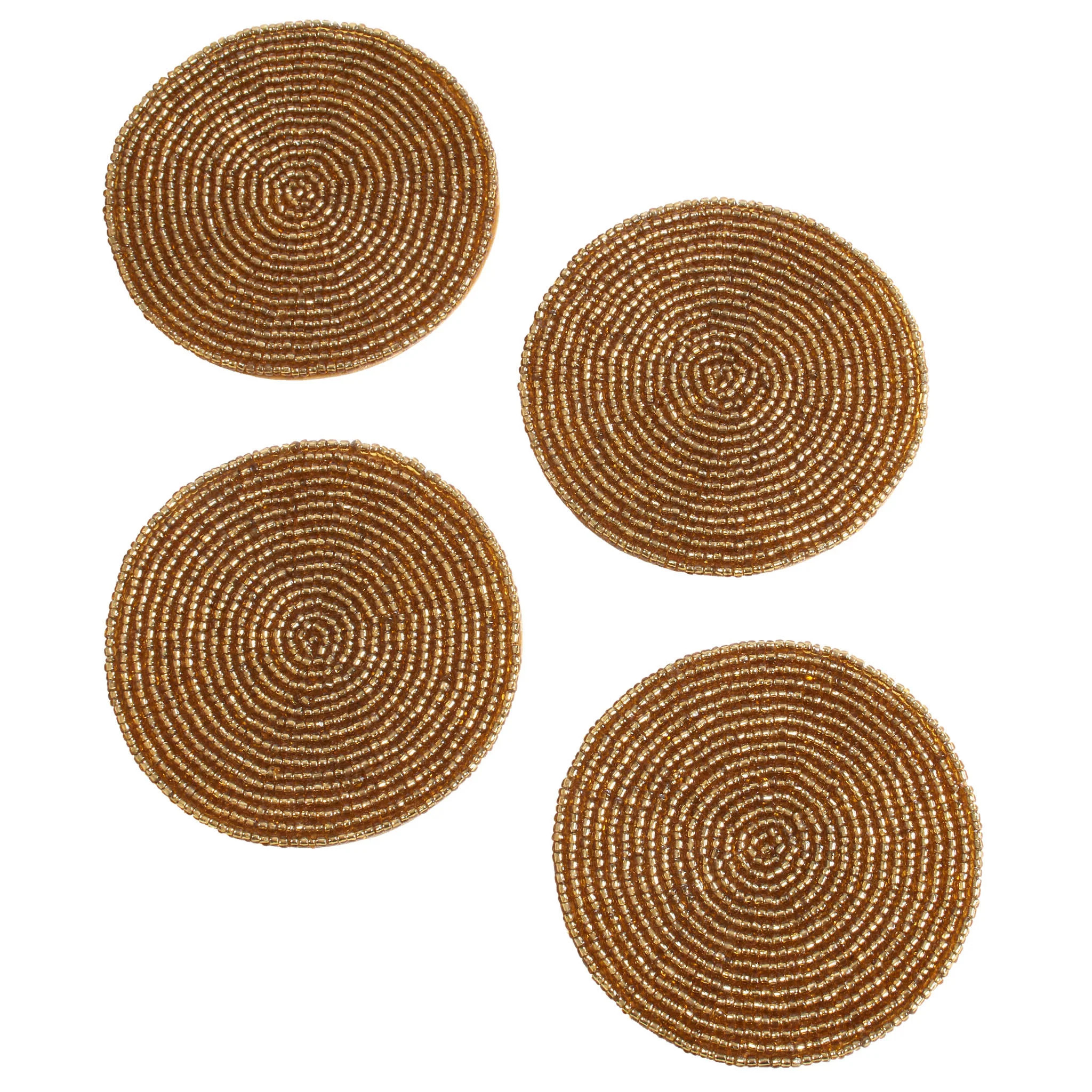 Gold Beaded Coaster/set Of 4 | Annie Selke