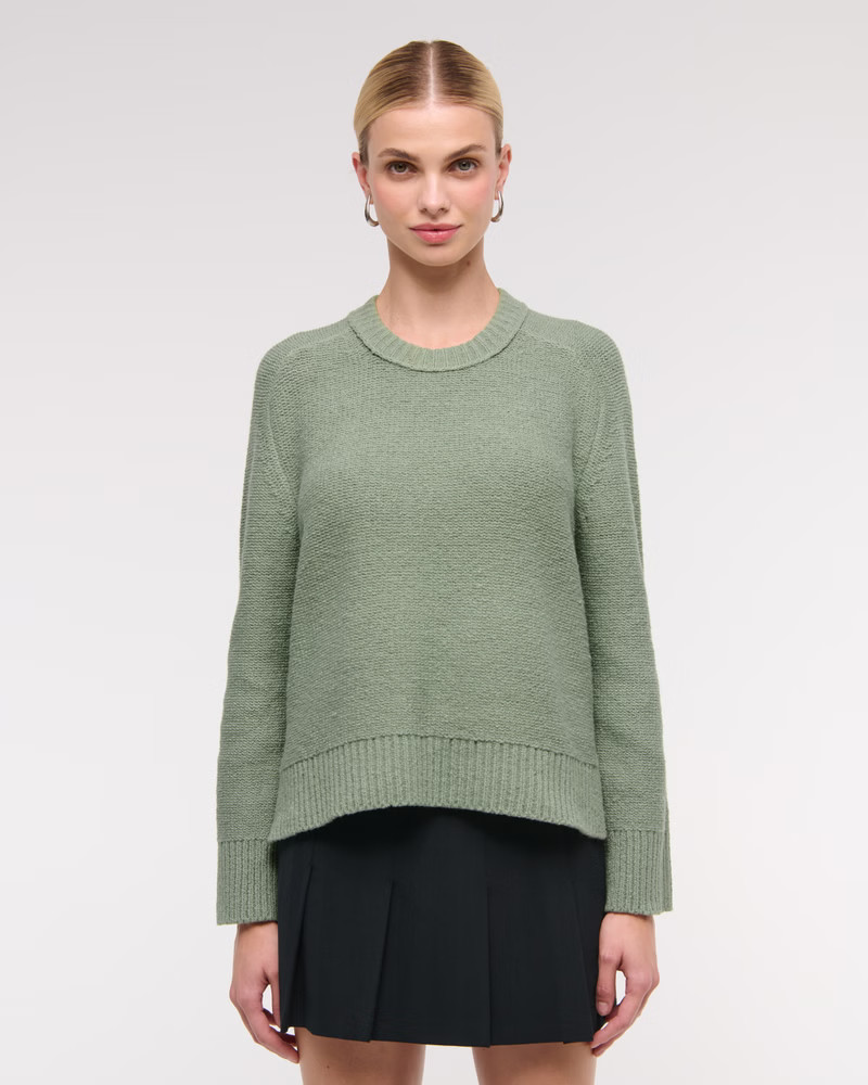 The A&F Madeline Textural Crew Sweater | Abercrombie & Fitch (US)
