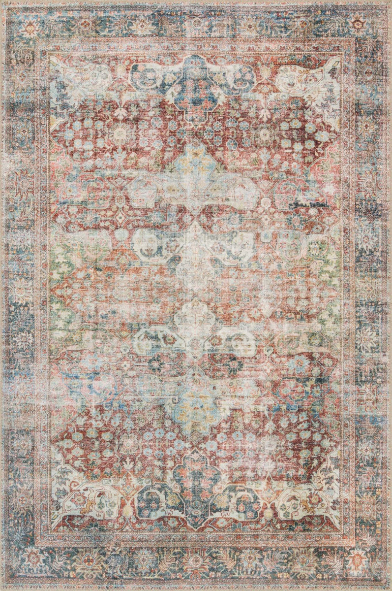 Loloi Loren Lq-14 Brick - Multi Area Rug | RugStudio.com