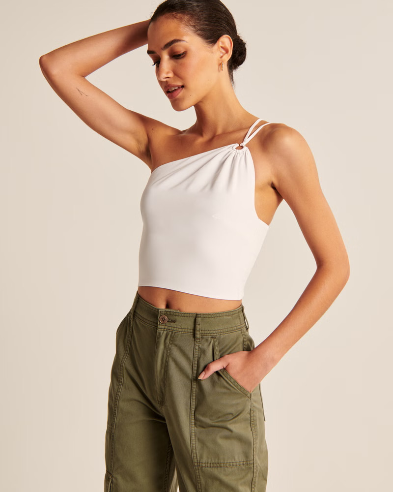 Women's Asymmetrical One-Shoulder Top | Women's Tops | Abercrombie.com | Abercrombie & Fitch (US)