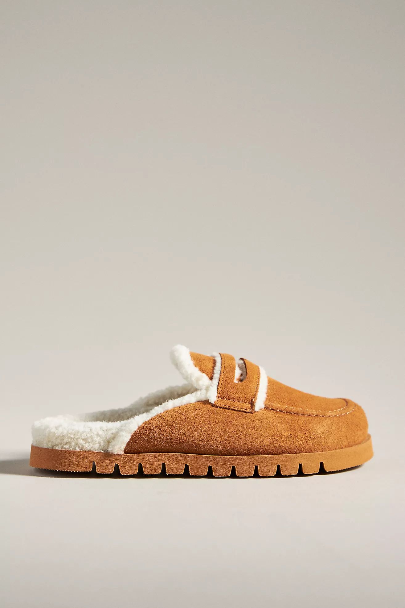 Maeve Faux Shearling Loafer Slippers | Anthropologie (US)