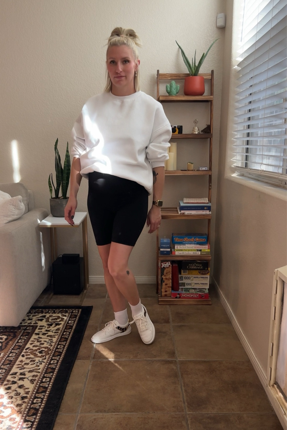 styling maternity biker shorts and an oversized sweater 

all tts in my regular size smalll

#LTKfindsunder50 #LTKbump #LTKstyletip