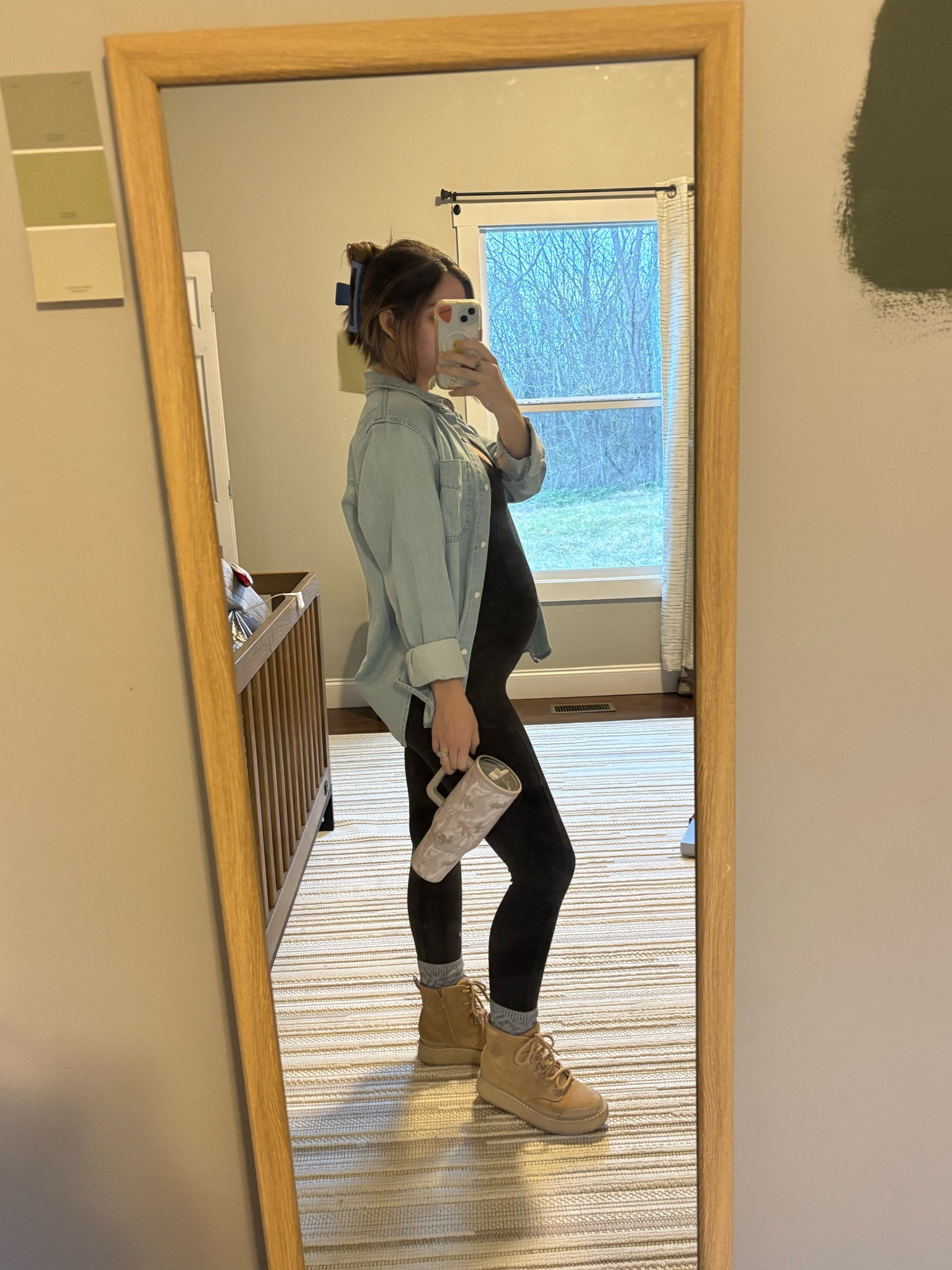 Cozy jumpsuit from vitality! The 4 way stretch is sooooo nice and bump friendly. No front seam and pockets! Socks are old aerie from when I managed a store in HS and college. And boots are target from last year  

#LTKFitness #LTKBump #LTKActive