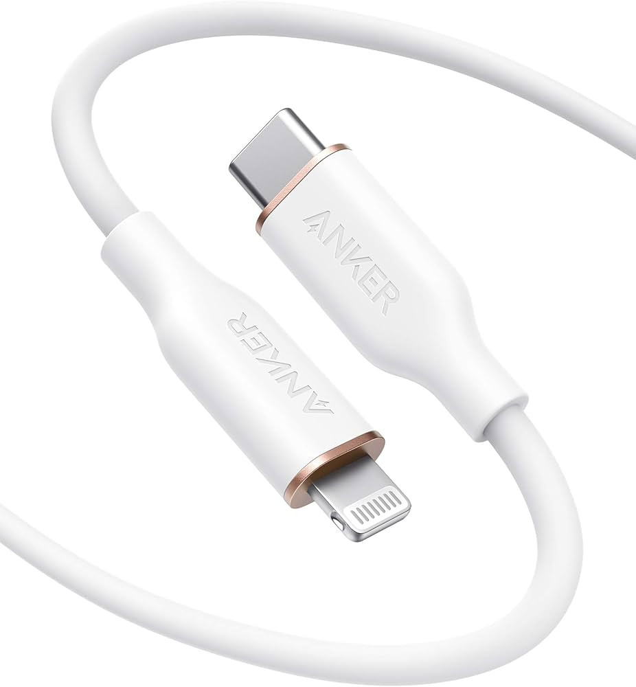 Anker USB-C to Lightning Cable, 641 Cable (Cloud White, 6ft), MFi Certified, Powerline III Flow S... | Amazon (US)