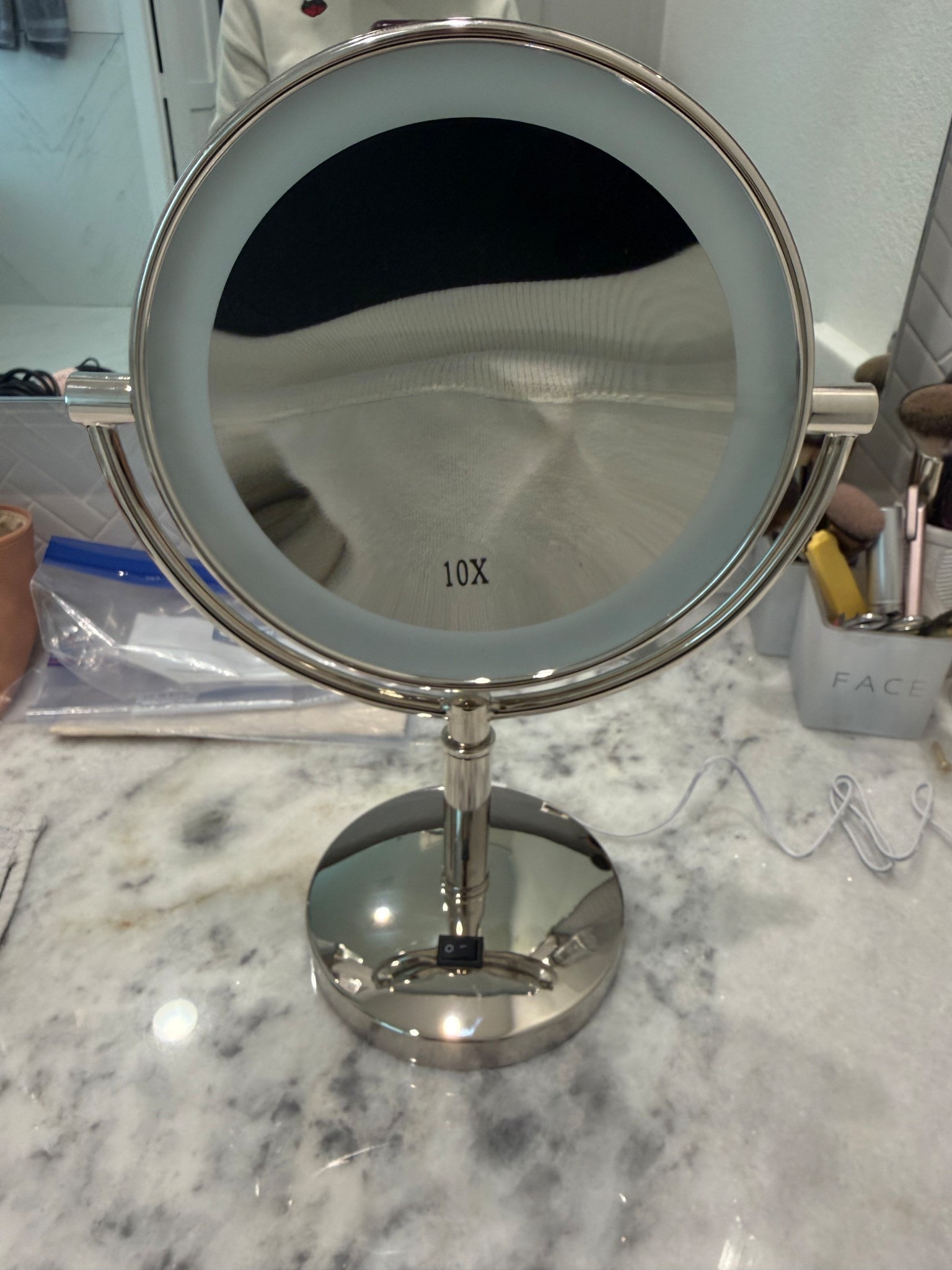 Vanity mirror I just got as a holiday gift! Has 10x zoom and a light make s great gift 

#LTKFindsUnder100 #LTKGiftGuide #LTKHoliday