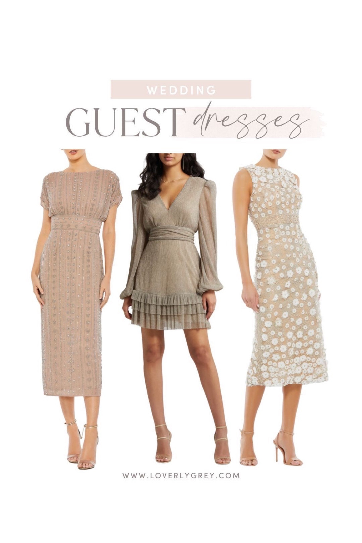 Loverly Grey wedding guest dress finds. I am loving these neutral shades for fall! 

#LTKSeasonal #LTKwedding #LTKstyletip