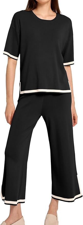 SuperPrity Women Sweater Set 2 or 3 Piece Outfits Short/Long Sleeve Knit Pullover Tops High Waist... | Amazon (US)