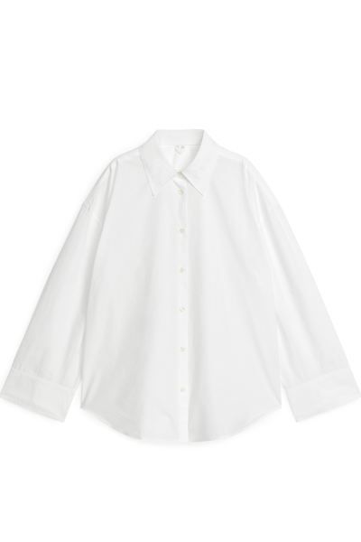 Relaxed Poplin Shirt | H&M (UK, MY, IN, SG, PH, TW, HK)