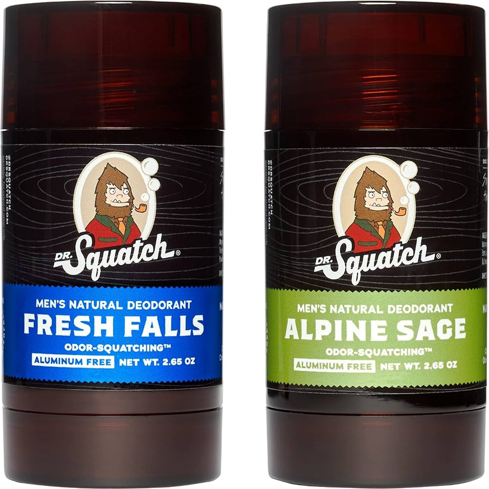 Dr. Squatch Natural Deodorant for Men – Odor-Squatching Men's Deodorant Aluminum Free - Alpine ... | Amazon (US)