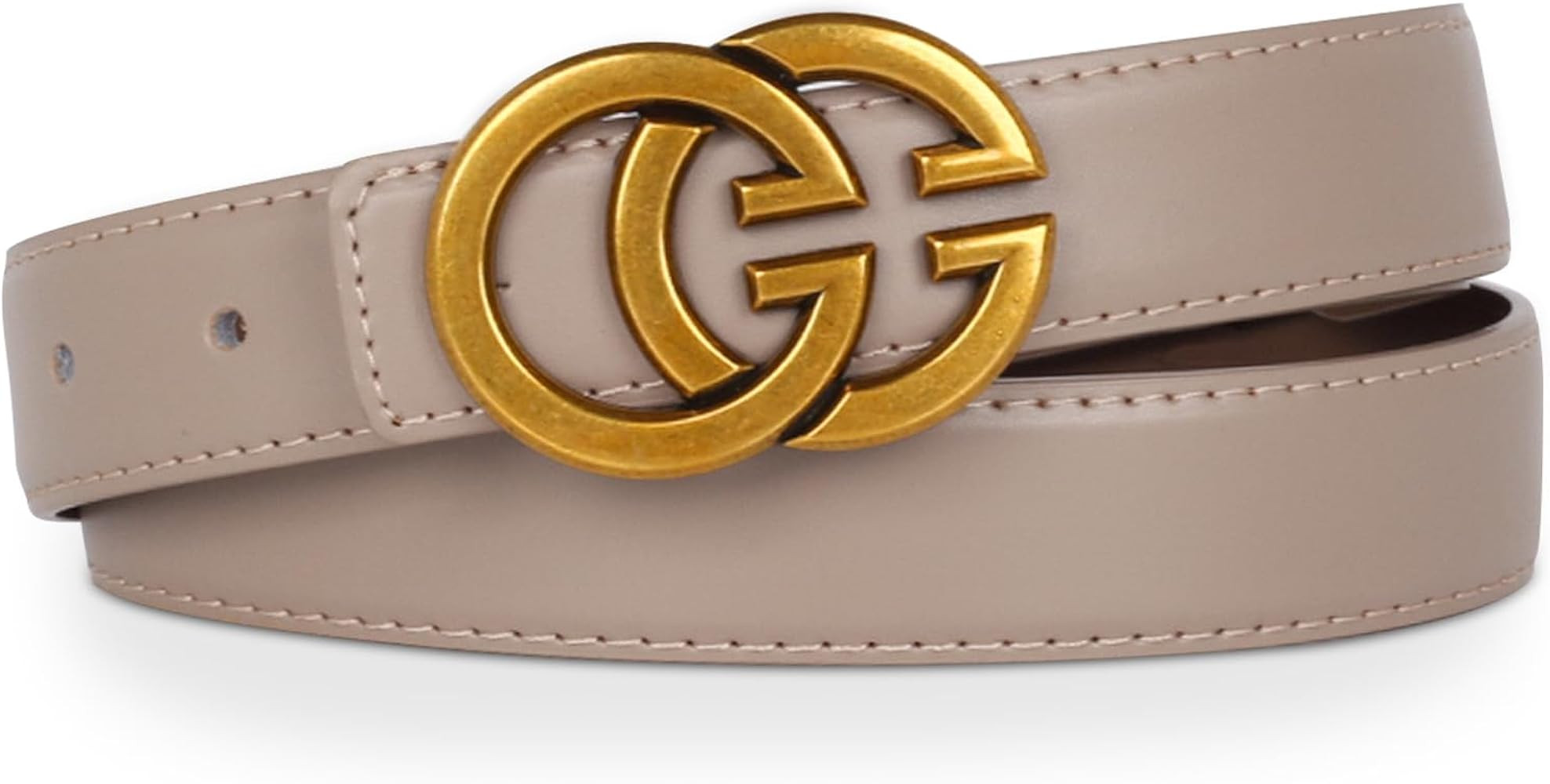 Women's Leather Belt with Buckle - Ideal for Dresses, Jeans, and Coats | Amazon (US)