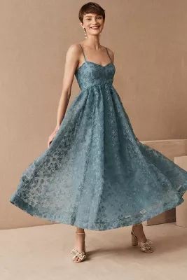 Isadora Organza Midi Dress | Anthropologie (US)