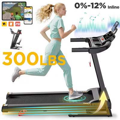 3.25HP Portable Folding Treadmill with 12-Level Adjustable Incline, 7.5MPH Max Speed, Foldable Treadmill for Home Gyms, Running & Walking Machine | Target