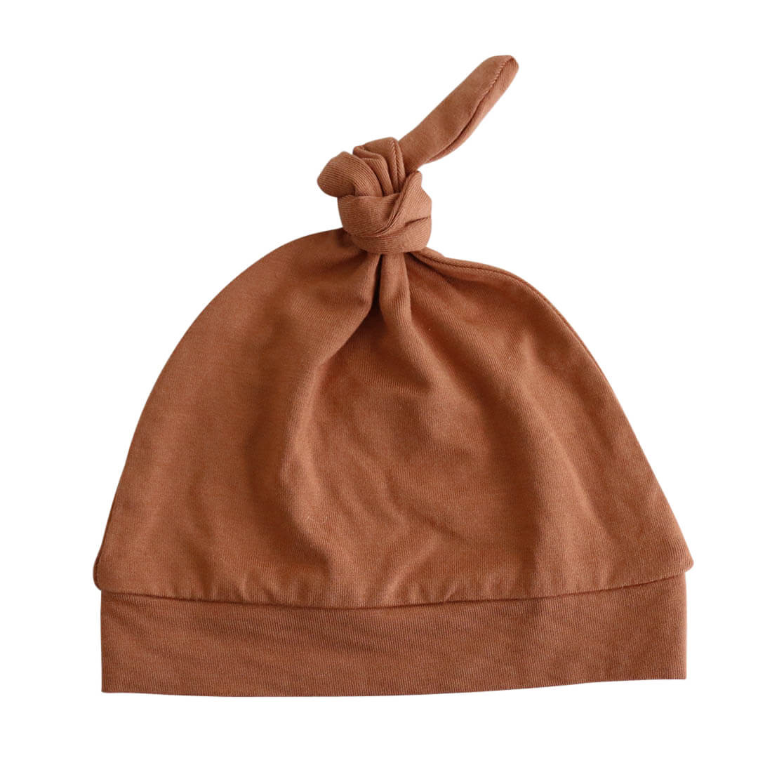 Solid Camel Bamboo Knotted Hat | Caden Lane