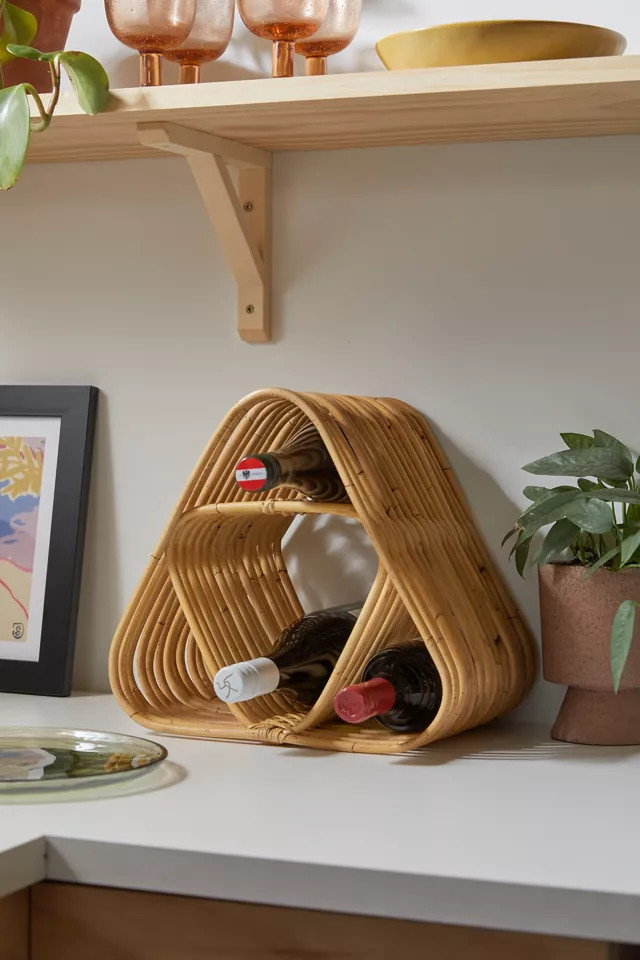 Hanh Rattan Wine Rack | Urban Outfitters (US and RoW)