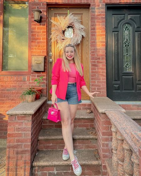 Just a Barbie girl living in her own little Barbie world 💖 Obsessed with this casual Barbiecore look!

#LTKunder100 #LTKcurves #LTKstyletip