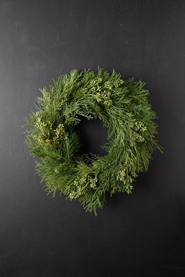 Faux Seeded Eucalyptus Wreath | Anthropologie (US)