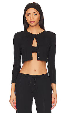 Cou Cou Intimates The Cropped Cardi in Black from Revolve.com | Revolve Clothing (Global)