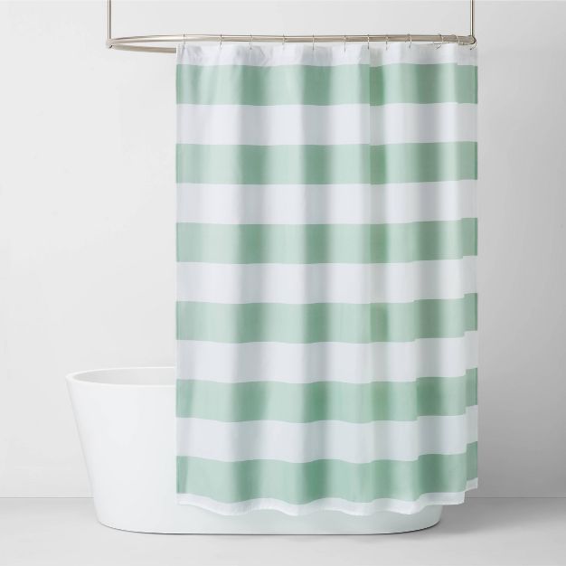 Rugby Stripe Shower Curtain Teal - Pillowfort™ | Target