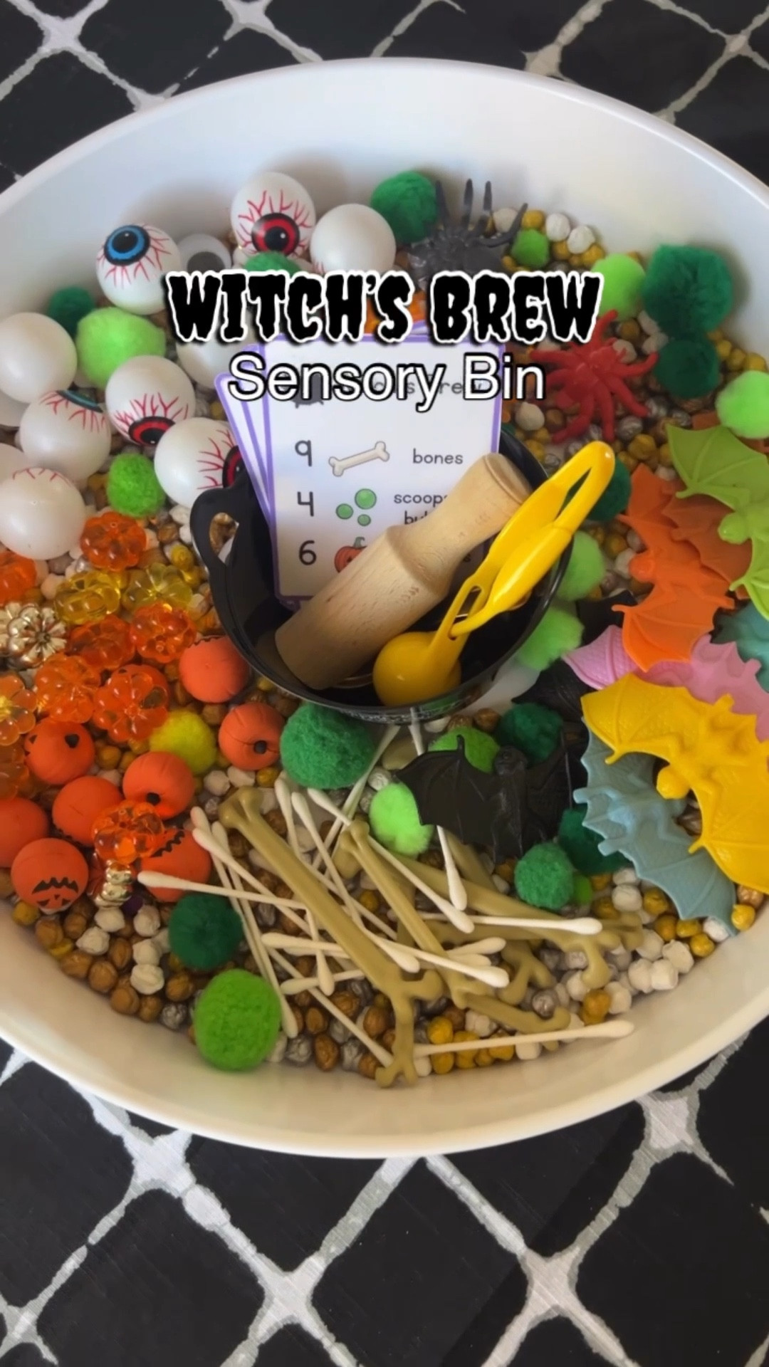 A spooky sensory bin perfect for learning through play this Halloween.

#LTKSeasonal #LTKKids #LTKHalloween