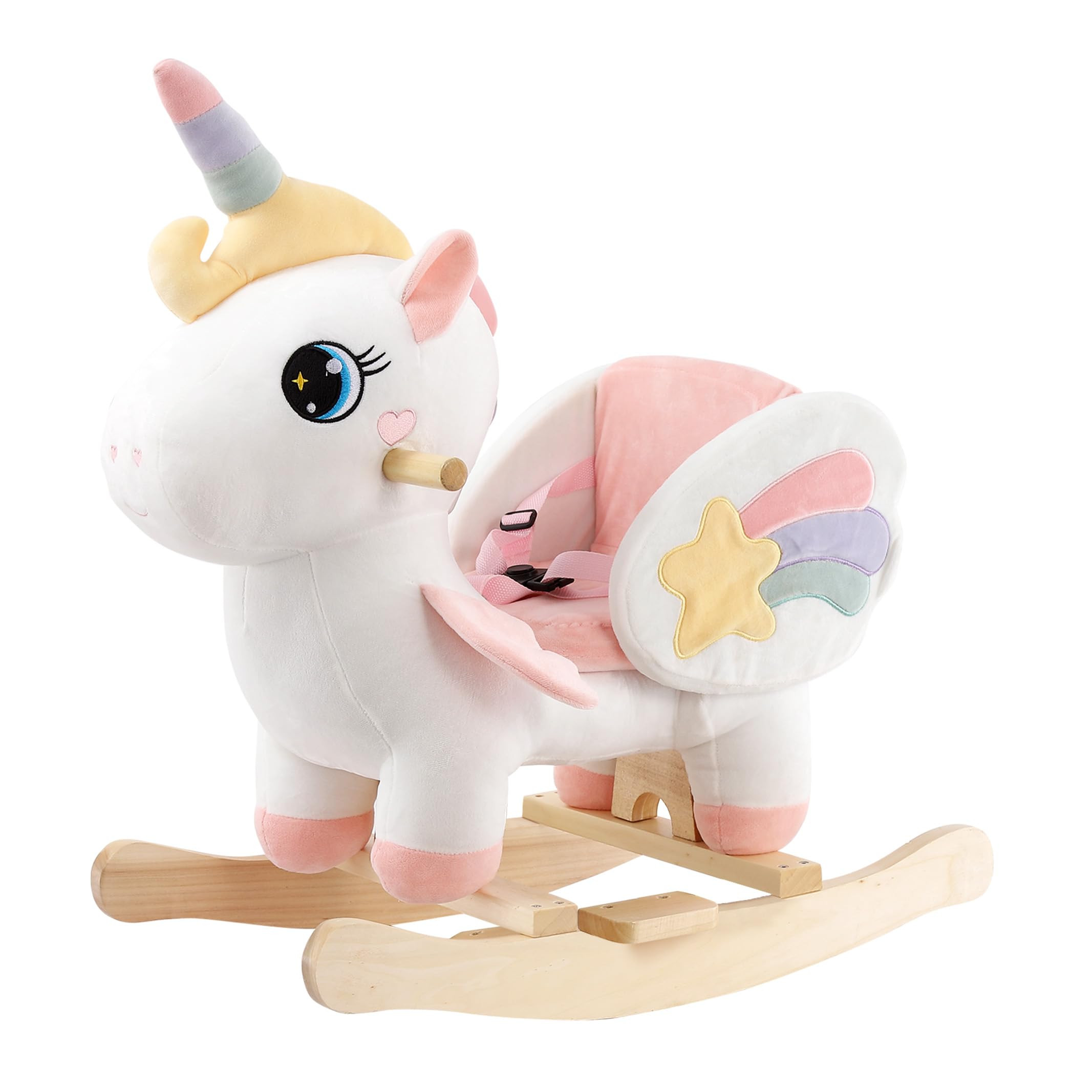 FUNLIO Unicorn Baby Rocking Horse, Rainbow Fairy Unicorn Rocking Horse for Toddlers 6 Months to 3... | Amazon (US)