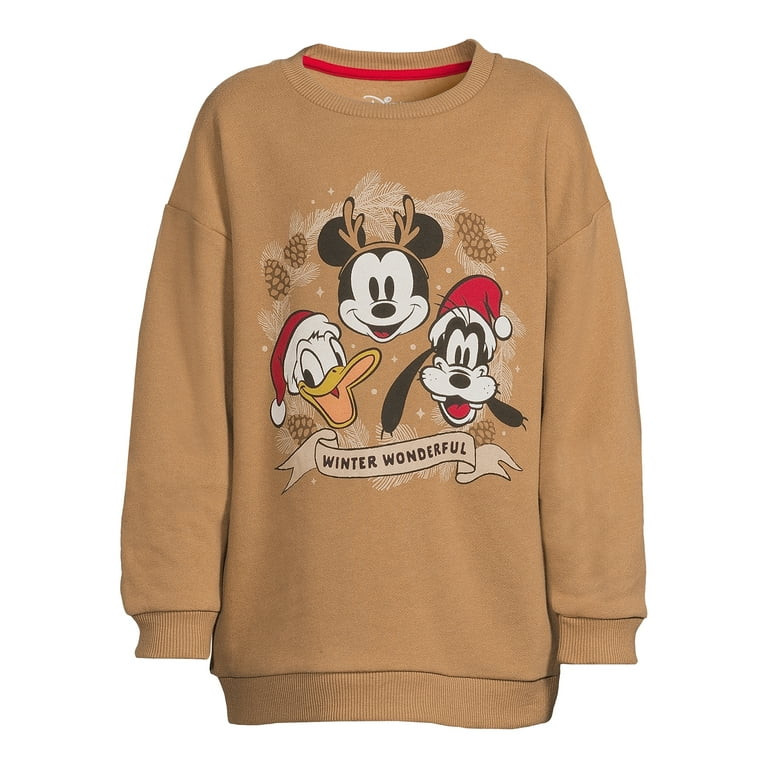 Mickey & Friends Boys Long Sleeve Crewneck Sweatshirt, Sizes 4-12 - Walmart.com | Walmart (US)