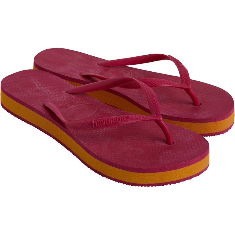 Havaianas Womens Slim Flatform Flip Flops Pink Electric | MandM Direct (UK)