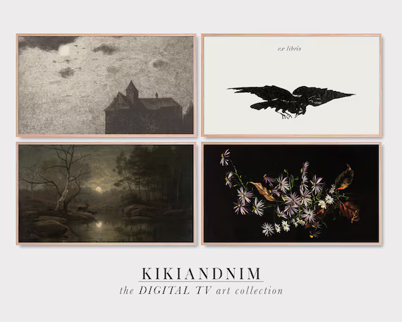 samsung frame tv art set | vintage halloween frame tv art | dark academia | moody | gothic | sams... | Etsy (US)