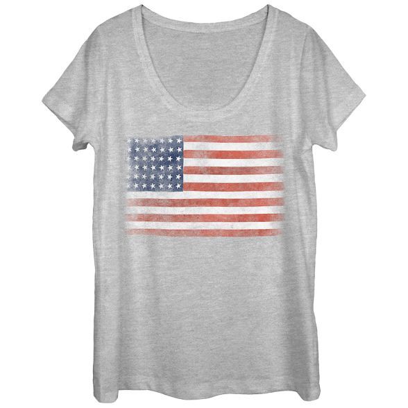 Women's Lost Gods Fourth of July  Flag Scoop Neck | Target