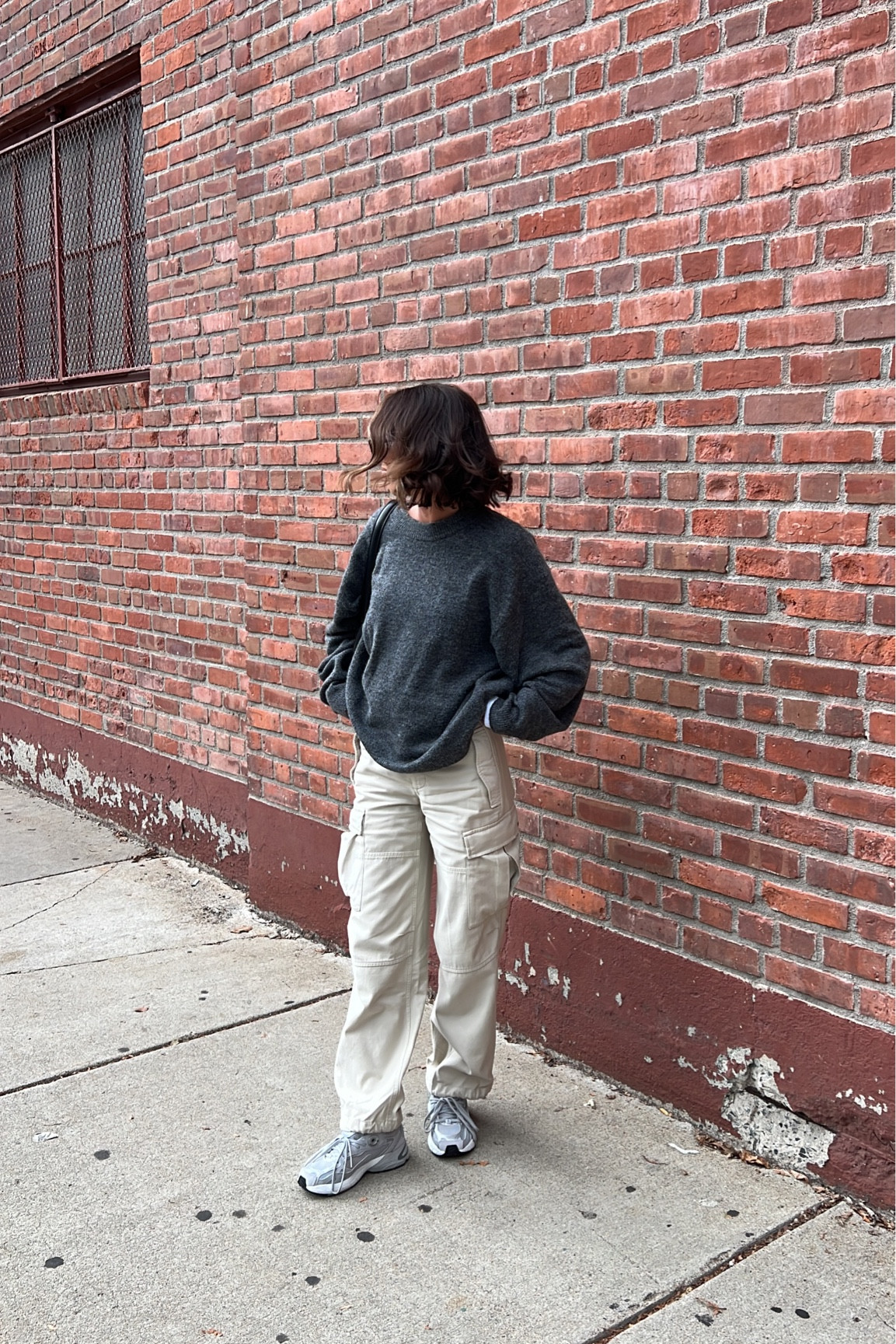 Fall Outfit - sized up to a large in the sweater for it to be oversized. Cargo pants are Aritzia 00 and true to size in my tennis shoes 

#LTKfindsunder50 #LTKstyletip #LTKfindsunder100