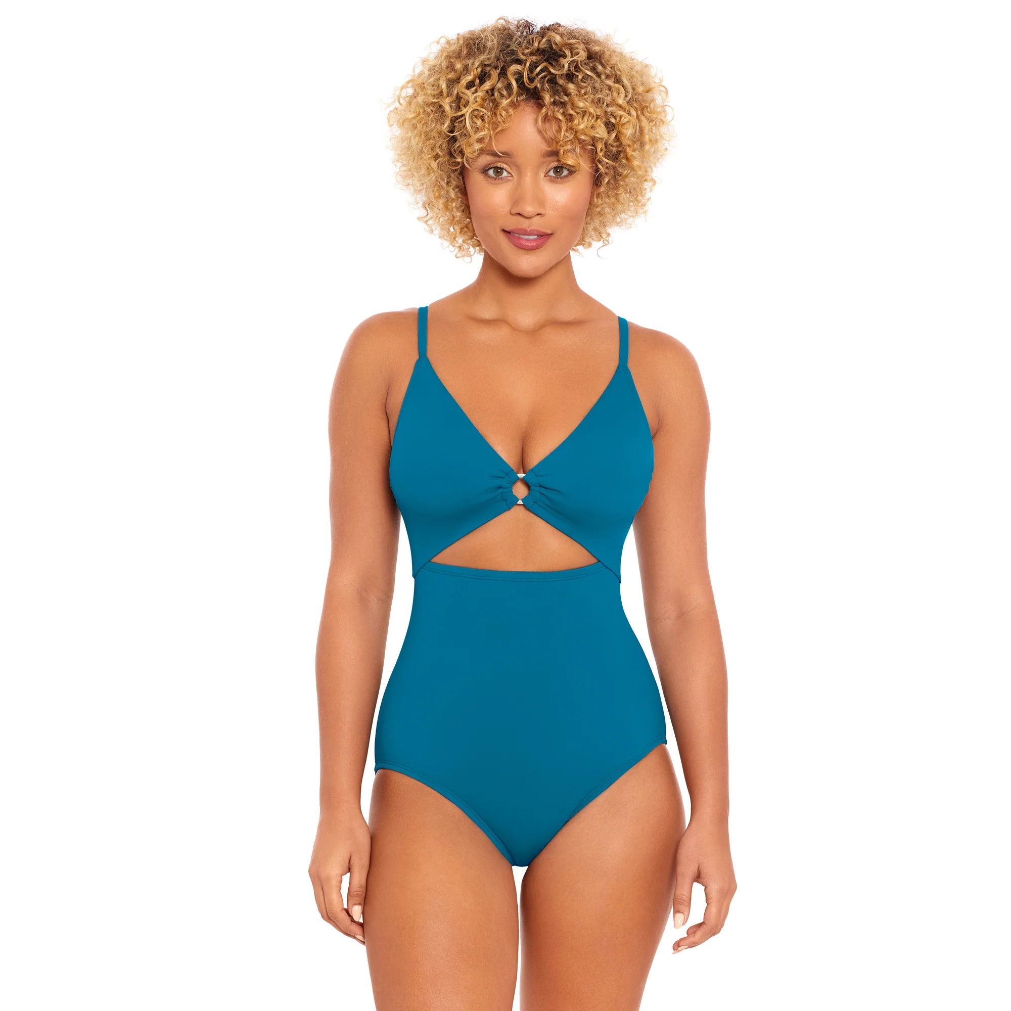 Time and Tru Women's and Plus O Ring One Piece Swimsuit, Sizes S-3X | Walmart (US)