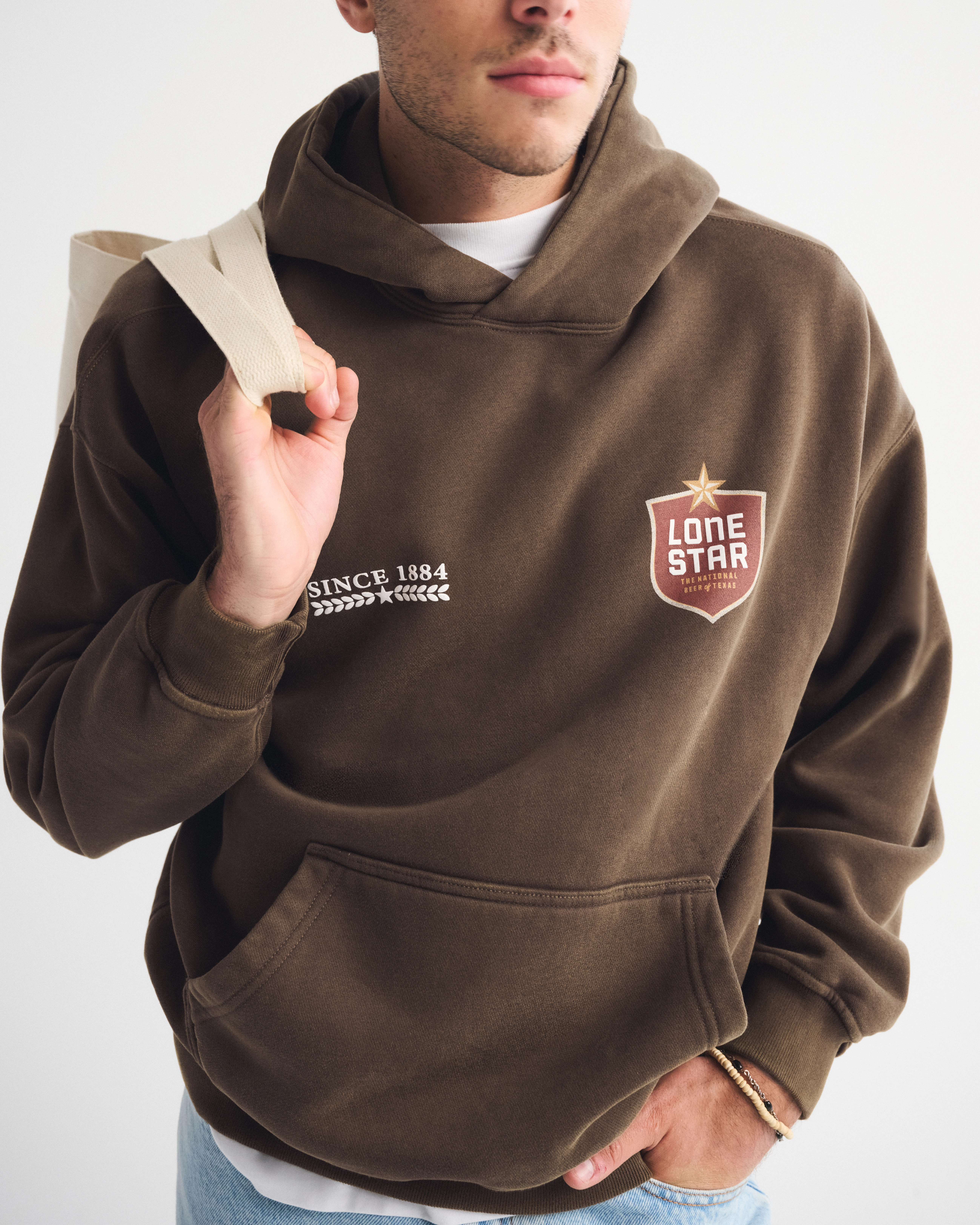 Lone Star Beer Graphic Popover Hoodie | Abercrombie & Fitch (US)