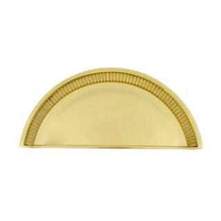 Nostalgic Warehouse 3 in. (76 mm) Polished Brass Drawer Cup Pull Soleil | The Home Depot