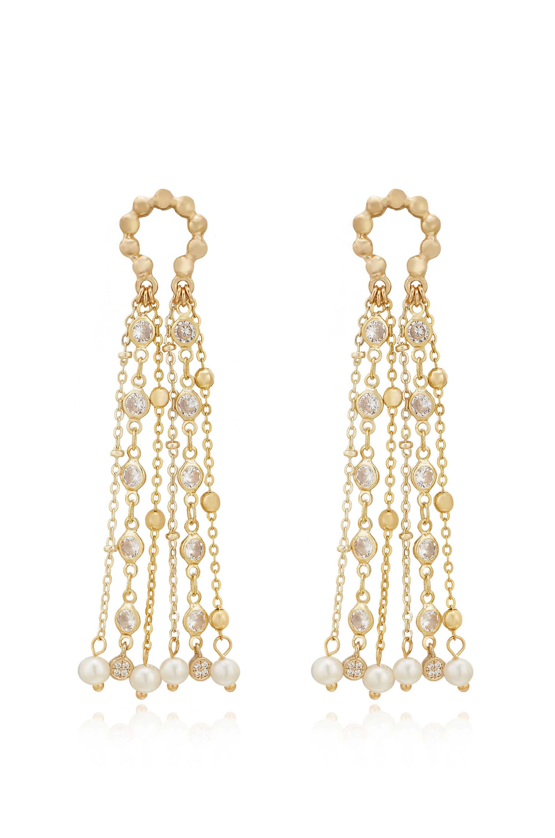 Pearly Gates 18k Gold Plated Earrings | Ettika
