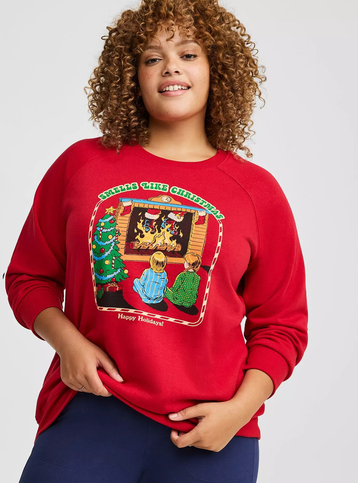 Steven Rhodes Classic Fit Cozy Fleece Crew Sweatshirt | Torrid (US & Canada)