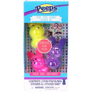 Peeps 3D Pom Pom Bunnies Sticker Set | CVS