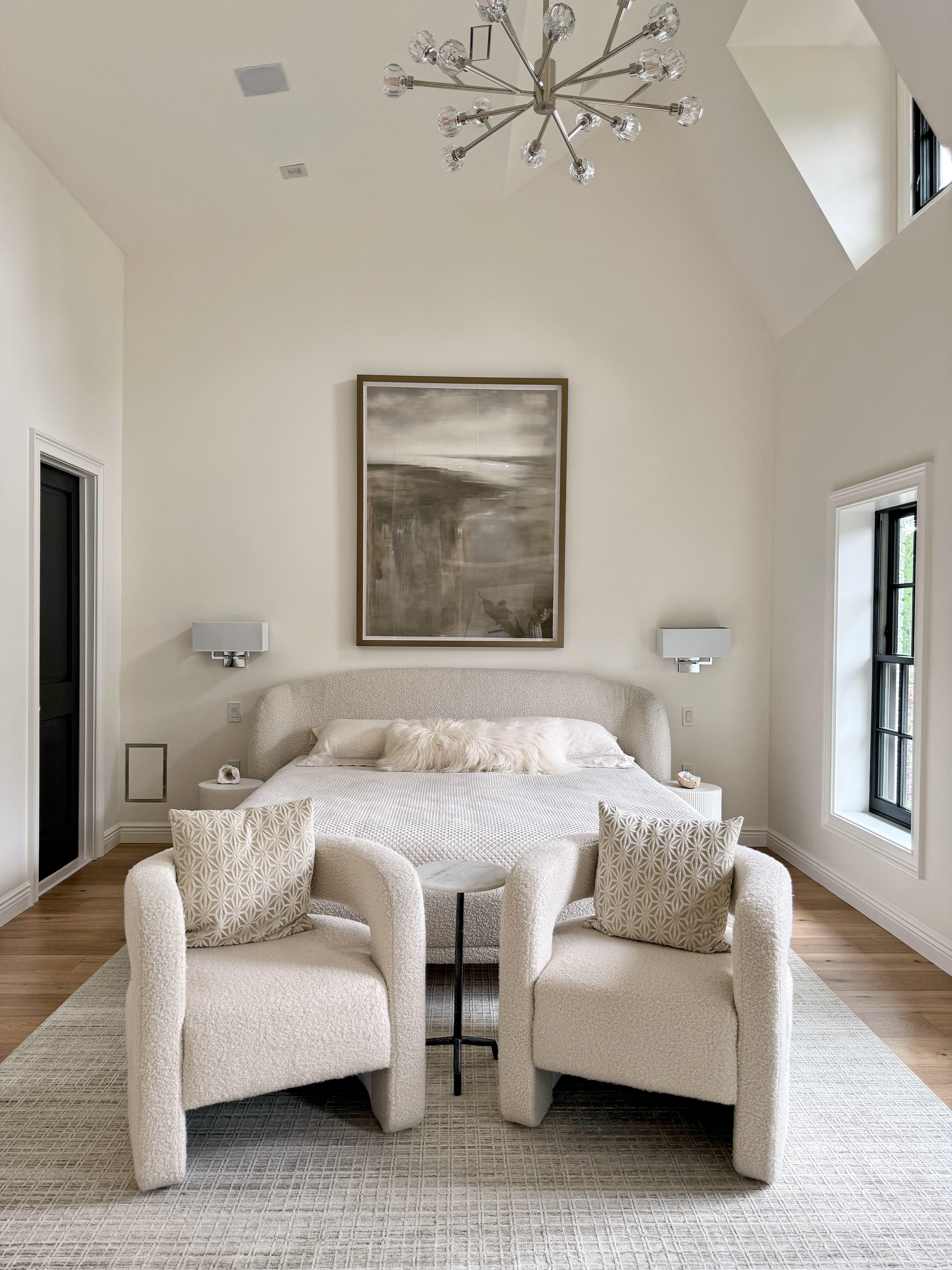 Get the Look: Boxwood Bedroom Design

upholstered bed, wingback bed, sconce, large art, accent chair, pillow covers, neutral decor, home decor, cocktail table, drink table, rug

 

 #LTKHome