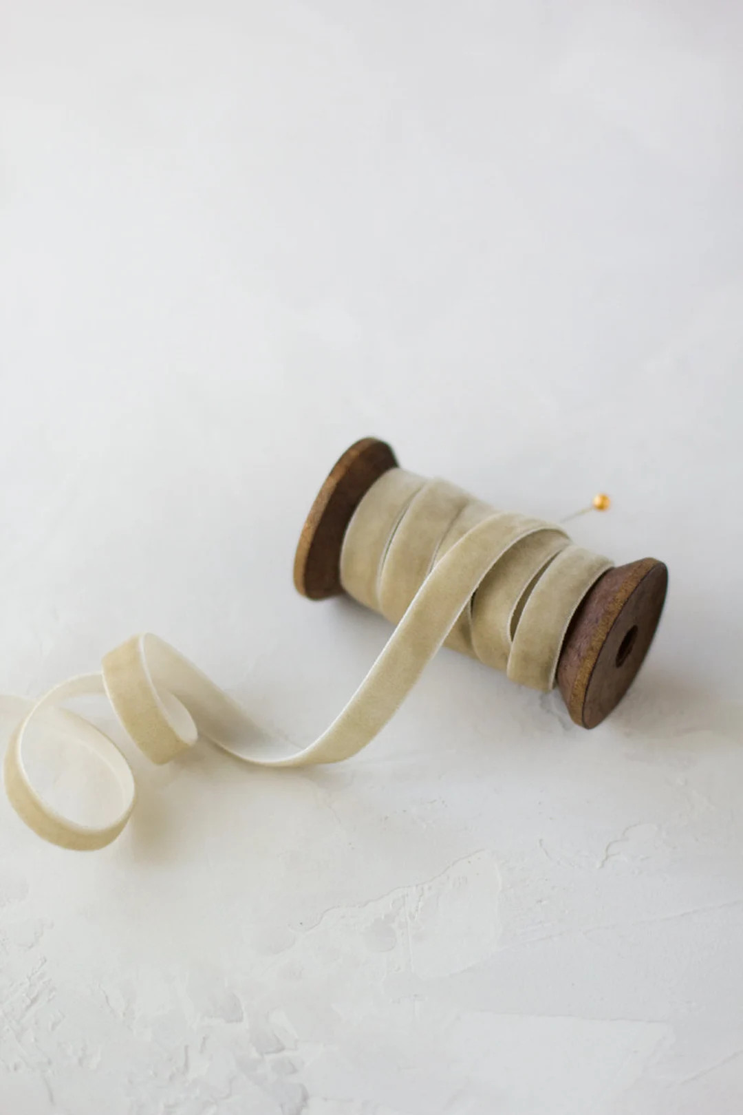 Sand Taupe Velvet Ribbon 1/4 3/8 5/8 - Etsy | Etsy (US)