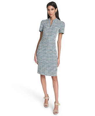 Women's Plaid Sheath Short Sleeve Dress | Macy's