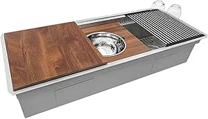 Ruvati 45-inch Workstation Ledge Kitchen Sink Undermount 16 Gauge Stainless Steel - RVH8333 | Amazon (US)
