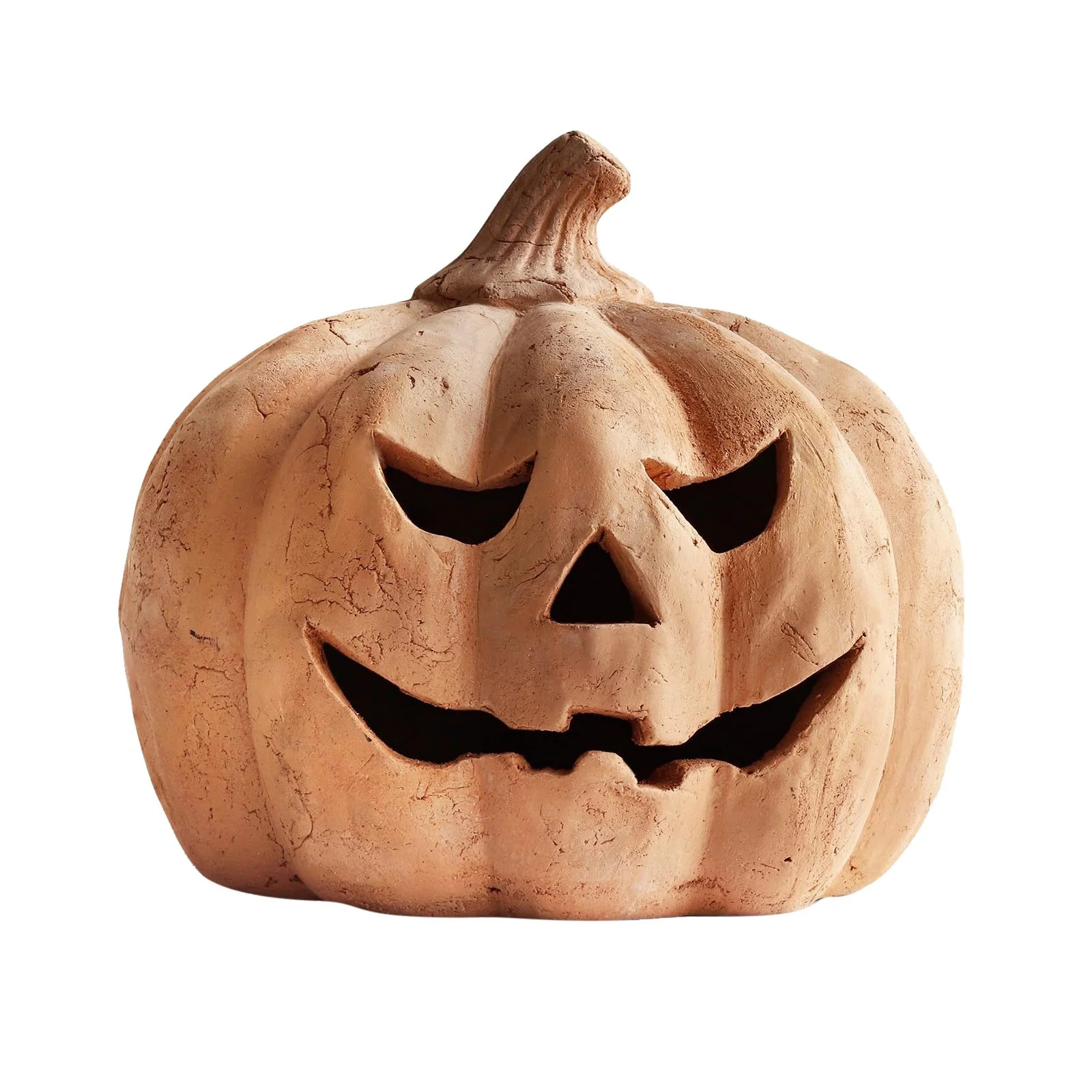 Pottery Barn Handmade Resin Jack O'Lantern Pumpkin Decor for Fall Halloween Front Porch Mantel Fa... | Walmart (US)