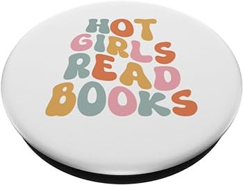 Hot Girls Read Books - Cute Groovy Wavy Reading Lovers PopSockets Standard PopGrip | Amazon (US)