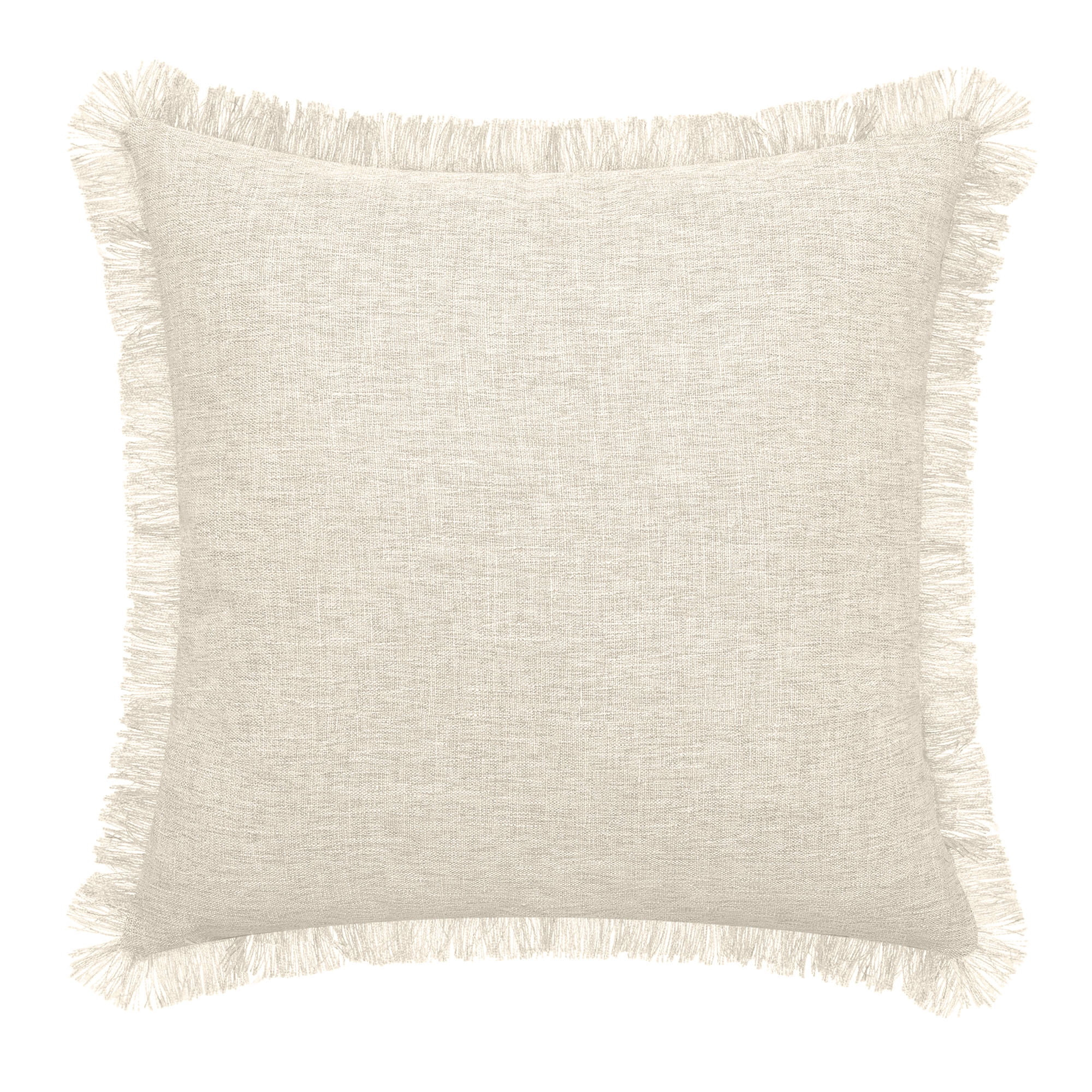 Mainstays Frayed Edge Decorative Throw Pillow, 18x18", Beige | Walmart (US)