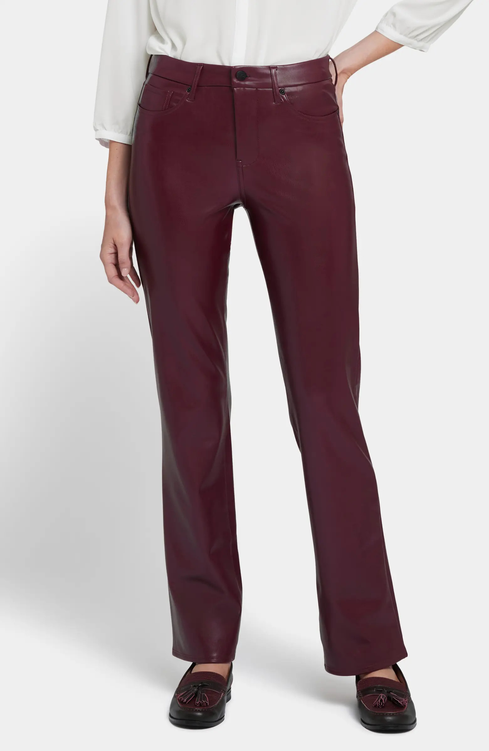 Marilyn Faux Leather Straight Leg Pants | Nordstrom